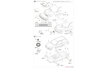 Сборная модель Honda Civic SiR (EF9) (1990) Historic Car Series 64