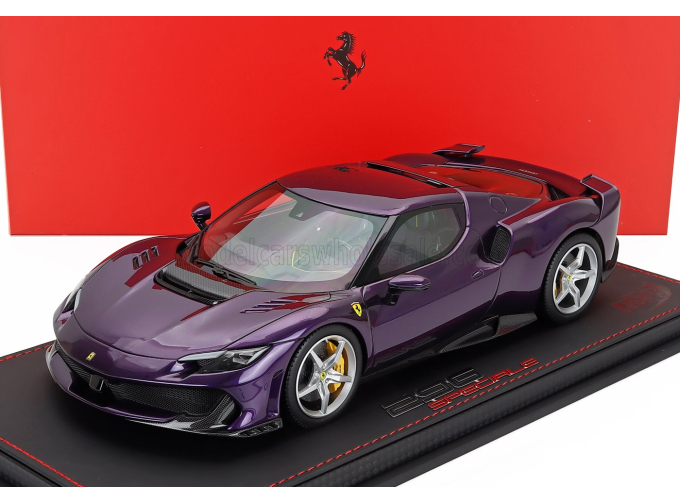 FERRARI 296 Speciale (2025) - Con Vetrina - With Showcase, Viola Hong Kong - Purple