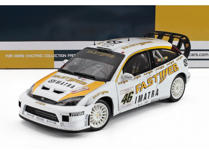 FORD ENGLAND Focus Rs Wrc №46 Winner Rally Monza (2006) Valentino Rossi - Carlo Cassina, White Yellow