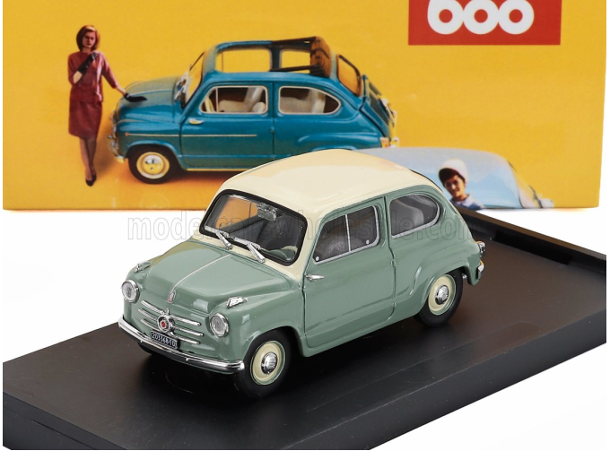 FIAT 600 Berlina 1-series (1955), Verde Chiaro - Green Ivory