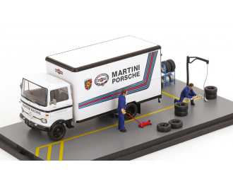 MERCEDES-BENZ LP 608 Martini Porsche Diorama, white
