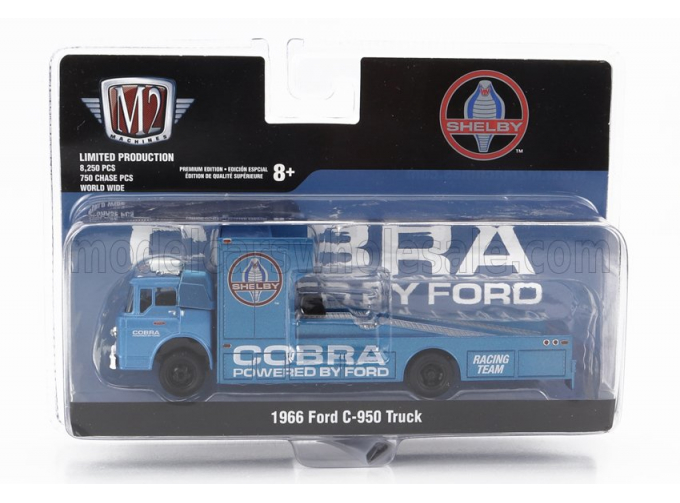 FORD C-950 Truck Car Transporter Shelby Cobra (1966), Light Blue