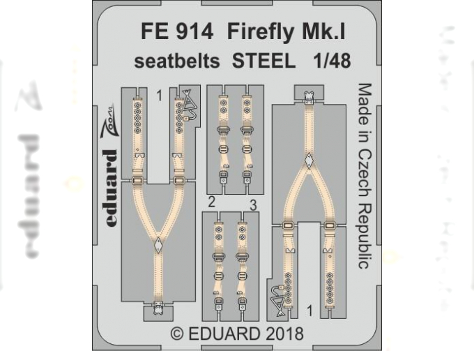 Фототравление для модели Firefly Mk. I seatbelts STEEL