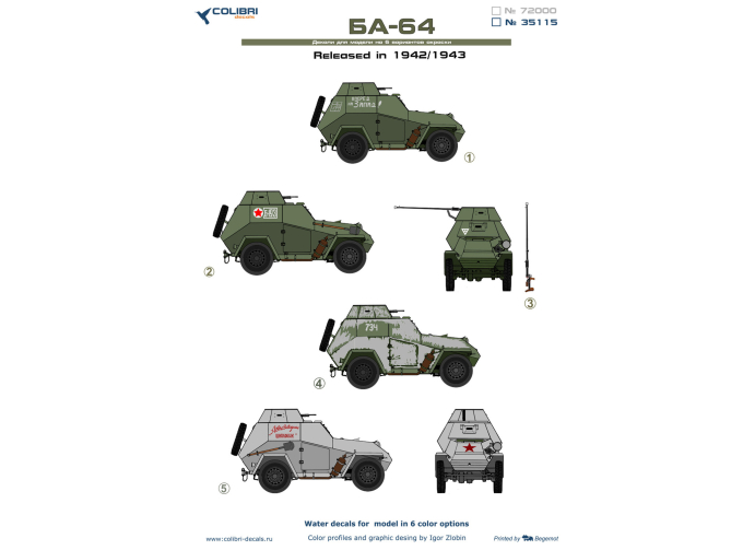 Декаль Ба-64 - выпуск 1942/1943