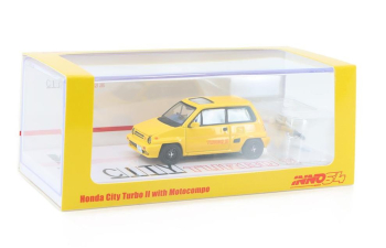 HONDA City Turbo II + Мотоцикл, желтый