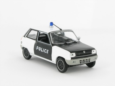RENAULT 5 décoration Police Pie de 1974, серия Renault Collection 77, черно-белый