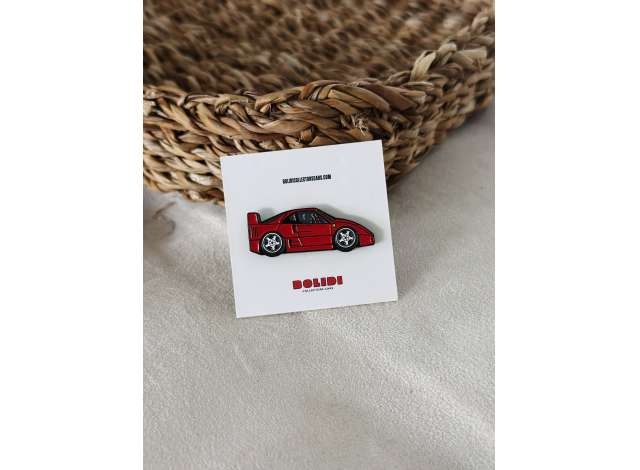 Значок Pin Ferrari F40, red