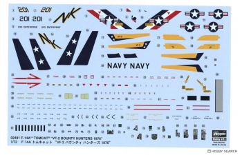Сборная модель самолет F-14A Tomcat «VF-2 Охотники за головами 1976» (Limited Edition)