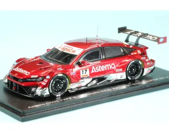 HONDA Civic Type R-gt Team Astemo Real Racing №17 Gt500 Class Super Gt (2025) Koudai Tsukakoshi - Syun Koide, Red