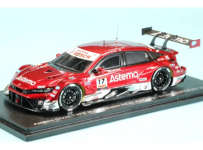 HONDA Civic Type R-gt Team Astemo Real Racing №17 Gt500 Class Super Gt (2025) Koudai Tsukakoshi - Syun Koide, Red