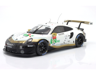 PORSCHE 911 (991) RSR №92 Mike Conway, Kamui Kobayashi, Nyck de Vries 24h LeMans Porsche GT Team (2019), white