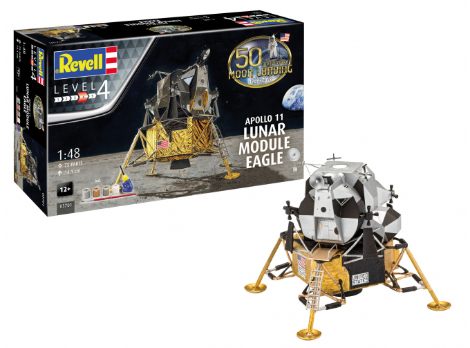 Сборная модель Apollo 11 Lunar Module Eagle (подарочный набор)