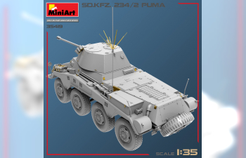 Сборная модель Sd.kfz. 234/2 Puma Tank Military 1945