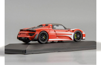 PORSCHE 918 Spyder 'Weissach Package w/ Le Mans Racing Design' (2015 ), red / white