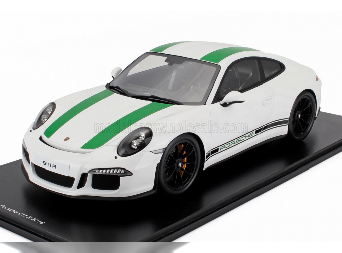 PORSCHE 911 (991) R (2016), white/green