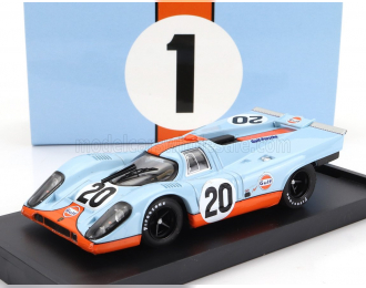 PORSCHE 917k 4.5l Team John Wyer Automotive Engineering Ltd Gulf N 20 24h Le Mans (1970) Jo Siffert - Brian Redmann, Light Blue Orange