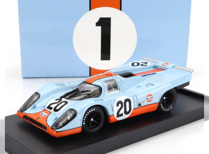 PORSCHE 917k 4.5l Team John Wyer Automotive Engineering Ltd Gulf N 20 24h Le Mans (1970) Jo Siffert - Brian Redmann, Light Blue Orange