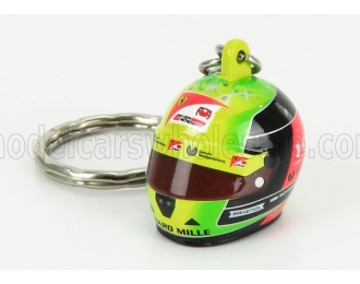 SCHUBERTH HELMET F2  Portachiavi Casco - Keyring Helmet Dallara Team Prema Racing N20 Season Mick Schumacher (2020) F2 World Champion, Yellow Green Red Black