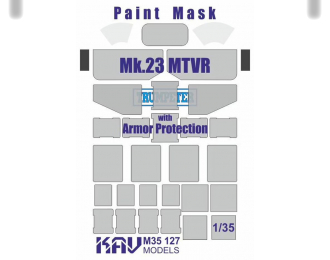 Маска окрасочная остекление MTVR Mk.23 w Armor Protection (Trumpeter)
