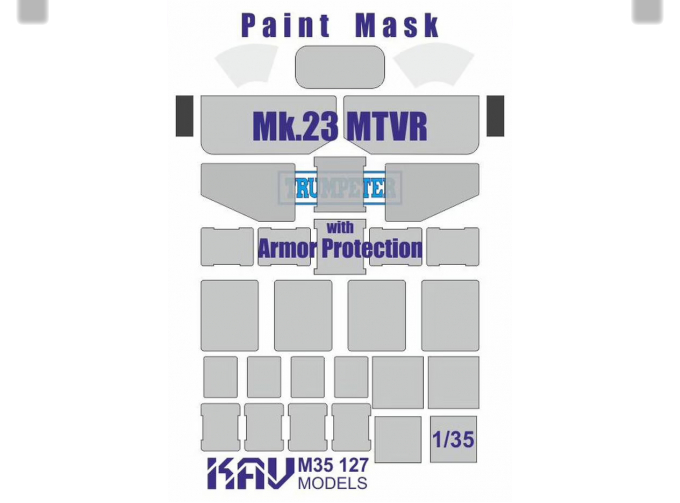 Маска окрасочная остекление MTVR Mk.23 w Armor Protection (Trumpeter)