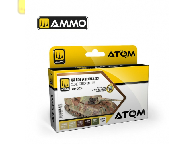 Набор акриловых красок ATOM Цвета экстерьера KING TIGER / ATOM KING TIGER Exterior colors Set (6 цветов)