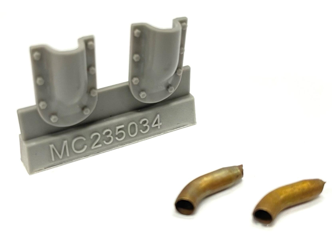 Металлические выхлопные патрубки с бронировками для тип 34, тип 4 СТЗ с 8 болтами