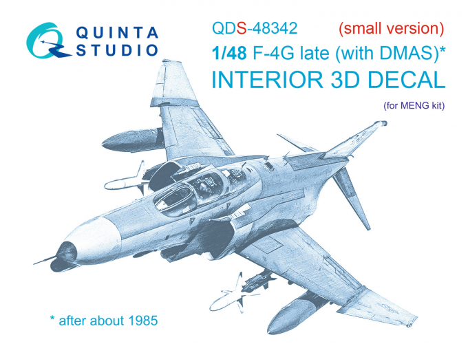 3D Декаль интерьера кабины F-4G late (Meng) (Малая версия)