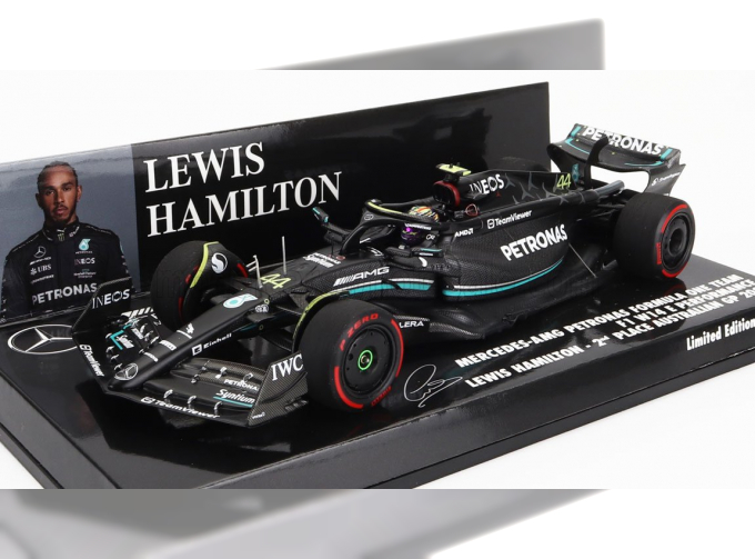 MERCEDES GP F1 W14 Team Mercedes-amg Petronas Formula One №44 2nd Australian Gp (2023) Lewis Hamilton, Matt Black