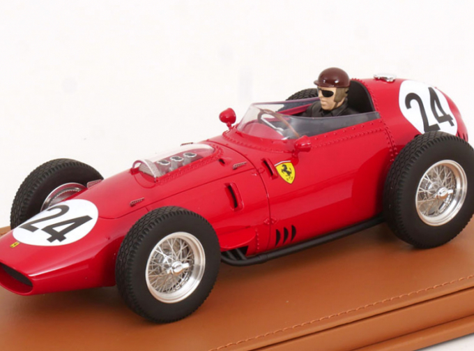 FERRARI F1 Dino 246/256 Team Scuderia Ferrari №24 Winner Reims France Gp (with Pilot Figure) (1959) Tony Brooks, Red