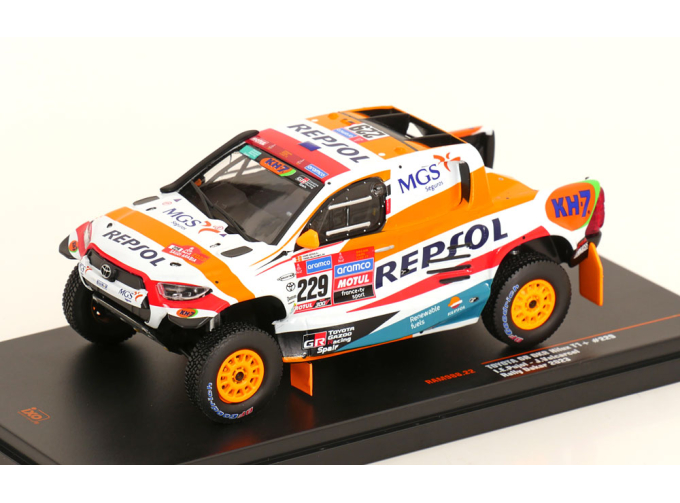 TOYOTA Hilux Pick-up Gr Dkr Team Overdrive Toyota Repsol №299 Rally Dakar (2022) Chabot Ronan - Gilles Pillot, White Orange