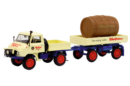 MERCEDES-BENZ Unimog 411 mit Anhanger "Muller Mitteltal", св.желтый