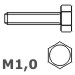 Винт с шестигранной головкой (кол-во 20 шт.). Материал: латунь. Hex head screws M1,0 L=8 D=0,8 S=2