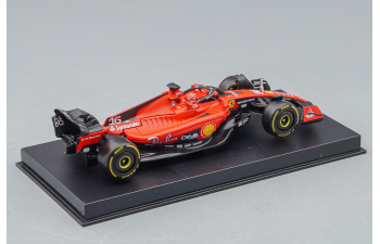 FERRARI F1 Sf-23 Team Scuderia Ferrari №16 Season (2023) Charls Leclerc - With Pilot And Showcase - Exclusive Carmodel, red / black