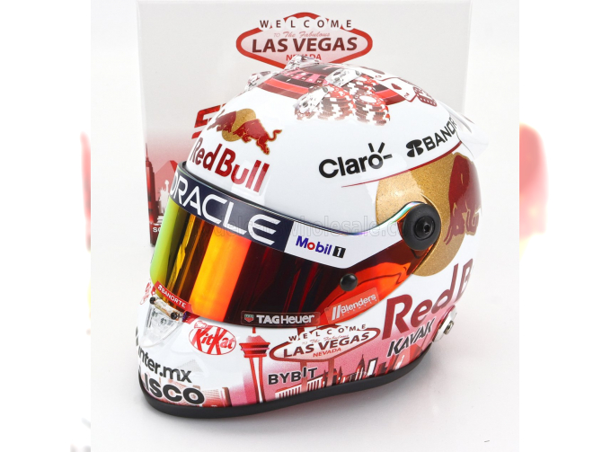 SCHUBERTH HELMET Casco Helmet F1 Sergio Perez Team Oracle Red Bull Racing №11 Las Vegas Gp (2023), White Gold Red