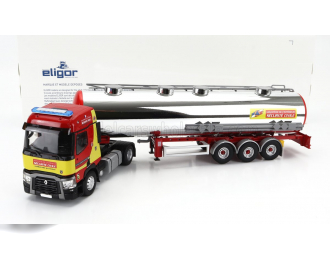 RENAULT T460 Tanker Truck Ministere De L'interieur Securite Civile Sapeurs Pompiers (2021), Red Yellow Chrome