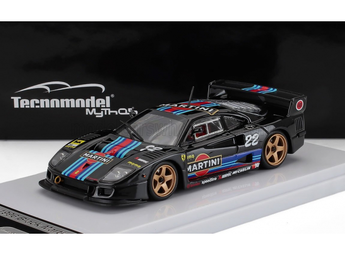 FERRARI F40 Lm Martini Racing N 22 Racing (1996) - Gold Wheels, Black