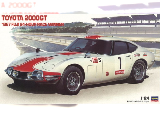 Сборная модель TOYOTA 2000GT 1967 FUJI 24 HOUR RACE WINNER