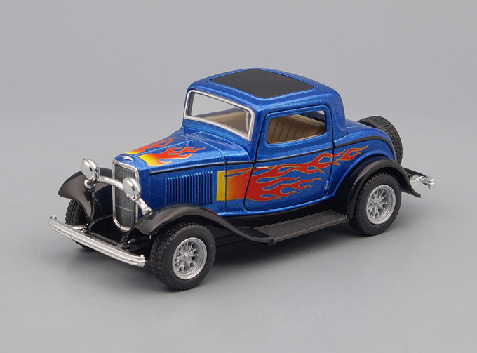 FORD 3-Window Coupe (1932), blue metallic / black