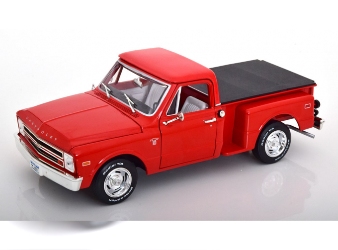 CHEVROLET C10 Stepside (1968), light red black