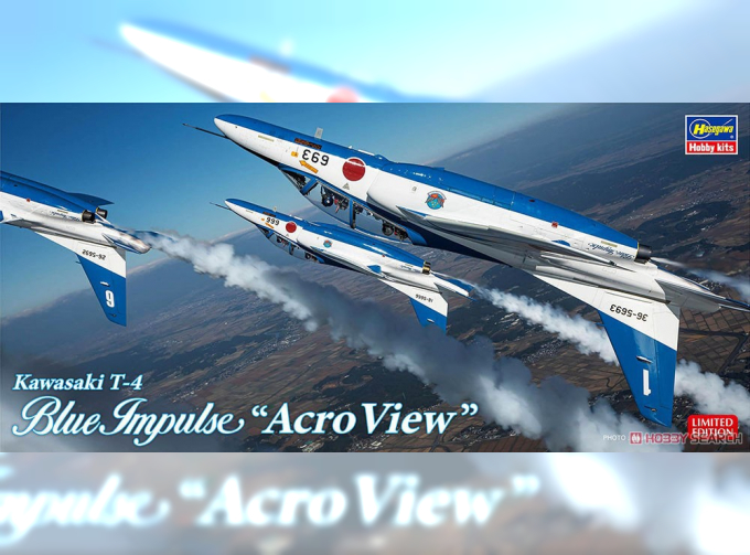 Сборная модель KAWASAKI T-4 Blue Impulse Acro View Military Airplane 1970