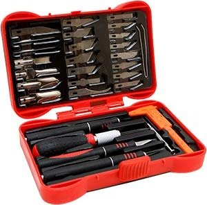 Набор ножей с цанговым зажимом (алюминий), 33 предмета