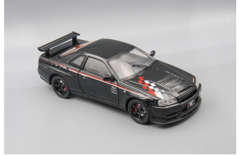 NISSAN Skyline GT-R, чёрный, 21 см.