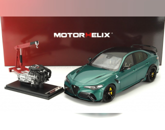 ALFA ROMEO Giulia Gtam With Engine And Accessories (2021), M O N T R E A L Green Met