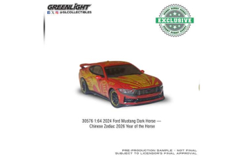 FORD Mustang Dark Horse *Chinese Zodiac 2026 Year of the Horse* (2024), red