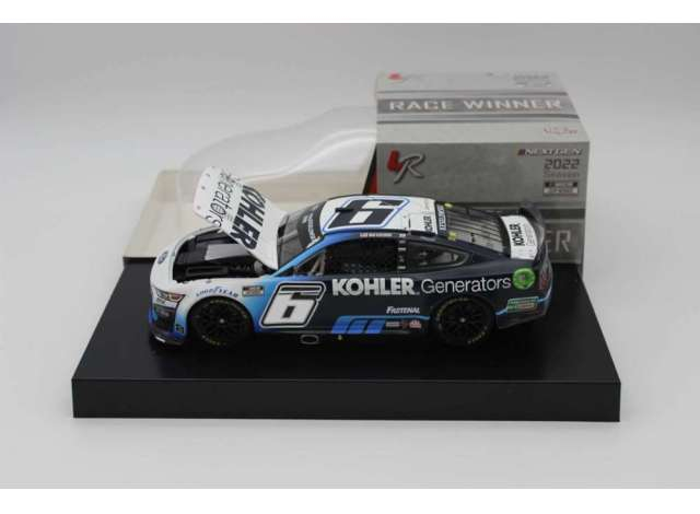 FORD Mustang #6 Brad Keselowski, Kohler Generators Daytona Duel Winner, blue/white 2022