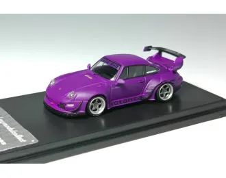 PORSCHE RWB993 with High Wing, matte purple