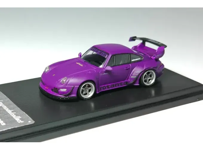 PORSCHE RWB993 with High Wing, matte purple