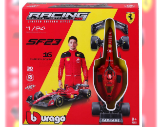 Сборная модель FERRARI F1 Sf-23 Team Scuderia Ferrari №16 Season (2023) Charles Leclerc, Red Black