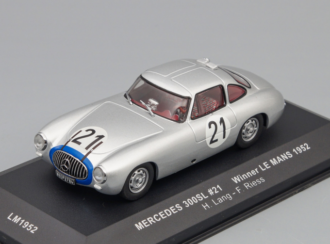 MERCEDES-BENZ 300SL n.21 H.Lang - F.Riess Winner Le Mans (1952), Classic Road Cars 1:43, silver