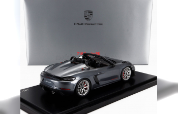 PORSCHE 718 (982) Spider Rs 2024 - Con Vetrina - With Showcase, Grey Black